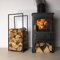 Charles Bentley Log Holder, Snug, Dogwood Log Holder, Iron, Solid Base, Tall Frame, Black Matte, Contemporary Design, Log Storage, Fireplace, 10KG Log Capacity, Wood Storage, Fireside (80x35.5x25cm)