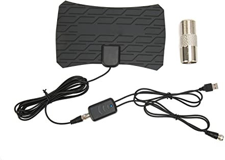 Antenna TV Digitale HD Antenna HD per Interni/esterni da 300 Miglia Supporta Fire TV Stick 4K 1080P e Tutti i Vecchi televisori. (Nero)