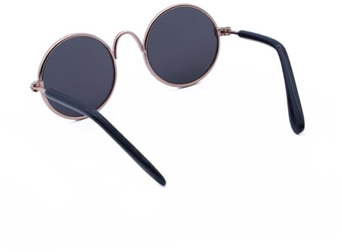 Mipcase Hundesonnenbrille Für Kleine Hunde Und Katzen Mit Metallrahmen Und Federbügeln Stylische Sonnenbrille Als Haustieraccessoire Und Outdoor Fotoshooting Requisite