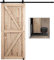 CCJH 2.43M/8FT Binario per Porta Scorrevole Kit Nero e Rustico Porta Scorrevole Kit Accessori