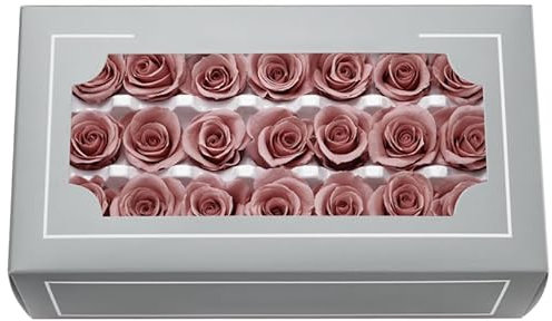 Konservierter Rosenkopf der Güteklasse A, 2–3 cm, hochwertige, natürliche, ewige echte Rosen, unsterbliche Rose, hält 3 bis 5 Jahre, für Mütter, Valentinstag, Geburtstag, Hochzeit, Zuhause