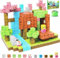Yolla Loos Magnetische Bausteine 70 PCS Build Mine Magnete Welt World Set, Magnetisches Spielzeug für Jungen und Mädchen im Alter von 3