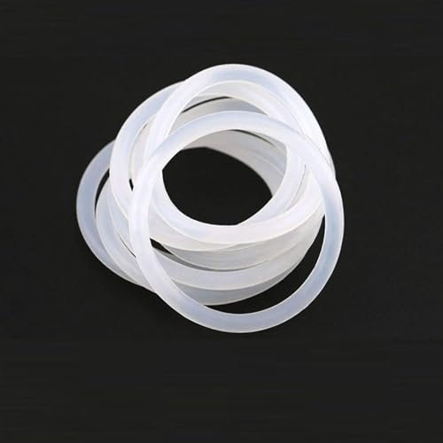 Gummischeibe, Gummidichtung, O-Ring-Dichtungsscheibe, 10 Stück, weiße Silikonringdichtung, wasserdichte Unterlegscheibe, Gummi, Silikondichtung, O-Ring, Gummiring, Gummi (Farbe: Weiß, Größe: OD 42 mm
