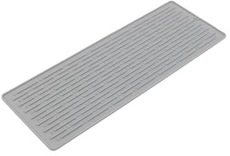 DAMDAM GO | Alfombrilla Escurreplatos Silicona, Esterilla Para Escurrir Linea Antideslizante (40.5 x 14.5 cm)