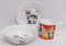 Rainbow Decors Cool Zebras Breakfast Set 3 Pieces Plate 6.7 17 cm Mug & Cereal Bowl Fine Bone China Kids Magical Jungle Children Set Hand Decorated UK