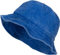styleBREAKER Unisex Fischerhut Einfarbig in Vintage Washed Optik, Bucket Hat, Stoff Sonnenhut Unifarben 04025045, Farbe:Blau