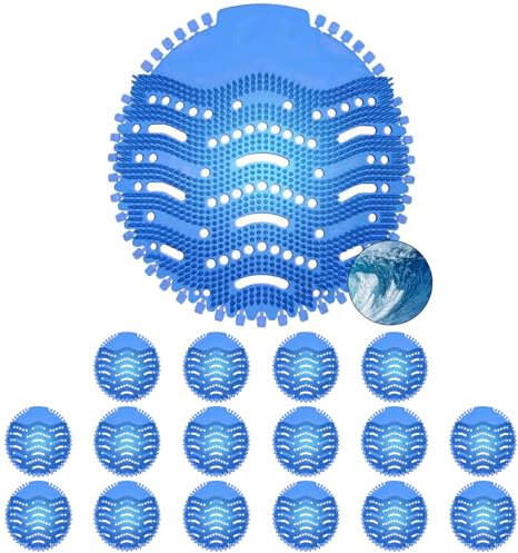MILIWAN Urinal Screens, 16 PACK Deodorize, Anti-Splash & Clogging Pads, Odor Neutralizer Cakes Fits Most Urinals & Waterless, Bathroom, Offices, Schools