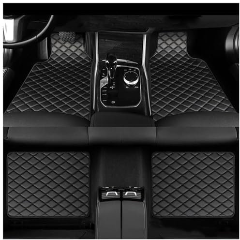 YYBCDSA 4 Stück Leder Auto Fussmatten, für Mercedes Benz AMG Clase A W177 A160 A180 A200 A220 A260 A35 Teppich Matten Vorne Hinten wasserdichte rutschfeste Fußpolster Schutz Teppich Innenzubehör,A