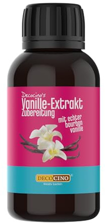 DECOCINO Vanille-Extrakt 100 ml Backaroma | zum Verfeinern von Kuchen, Torten & Desserts, vegan