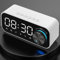 DXIA Despertador De Altavoz Bluetooth Con Pantalla Digital, Luz Nocturna Multifuncional De Escritorio Doméstico Y Herramienta De Doble Alarma