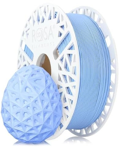 ROSA 3D PLA Pastel Filament 1.75 mm für 3D Drucker | Druckmaterialien Bioabbaubar Leicht Matt PLA 3D Drucker Filament | 3D Printing Materials | Blau Spule 1 kg