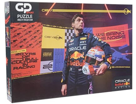 GP Moto Sport Red Bull Racing 2D Puzzle – 1000 Teile, Max Verstappen F1-Auto-Design, offiziell Lizenziertes Kunstwerk, ideal für Fans und Sammler – 68,5 x 50,8 cm