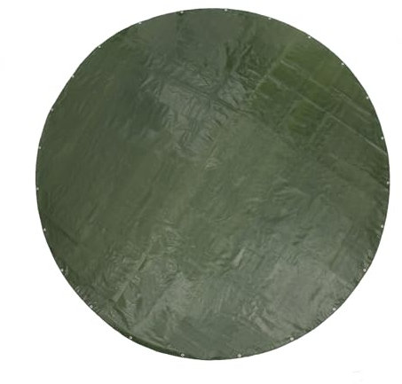 GUARD SHIELD Round Tarp Waterproof Heavy Duty Green 10 Feet Cover Outdoor Inflatable Pool Ground Cloth Tarps for Under Pool