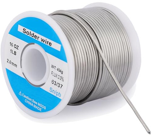 63/37 2 mm 0,5 kg Zinn-Lötdraht mit Flussmittel für elektrische Löt-Reparatur