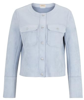 Cartoon Damen Casual-Jacke mit Taschen 38, Blue Blizzard