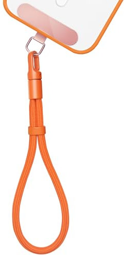 Jaslongri Handykette kurz handyband band für handyhülle handschlaufe mobile phone chain，Universal Handykabel，einfache Mode. (Orange)