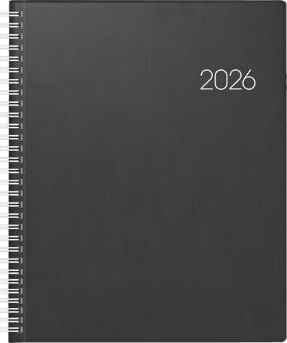 BRUNNEN Buchkalender Mod. Manager Wt 7 weektimer 2026 | 210×260 mm, Kunststoff, schwarz