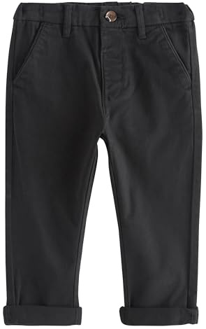 NEXT Jungen Chinohose mit Stretch Schwarz 110-116