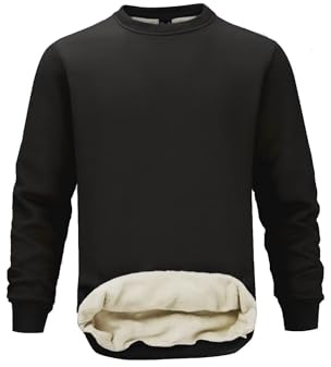 PrimeCrest Herren Winter Sweatshirts Fleece Pullover Ohne Kapuze