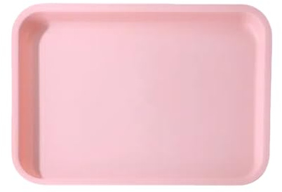 1Pcs Rectangular Plastic Serving Tray 30.5cmx23cm Pink Plastic Organizer Tray for Restaurant, Hotel, Home