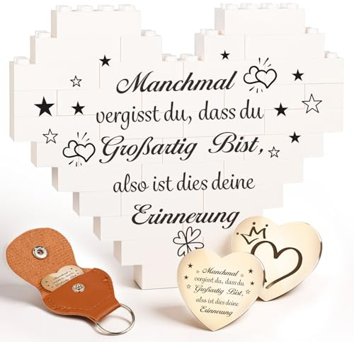 Giftota Geschenke für Frauen zum Geburtstag Füllung Herzförmige Bausteine und Glücksbringer Kleine Geschenke für Frauen - Geburtstagsgeschenk für Frauen, Mama, Beste Freundin, Weihnachten