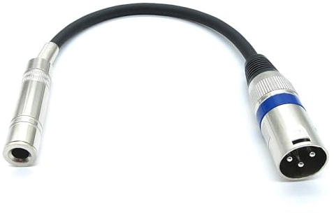 BosuLai XLR Male to 6.35mm Jack Female, 30cm XLR to 6.35mm TRS Adapter Cable, Heavy-Duty Studio Grade Pro Audio Equipment Converter, for Mics/Mixers/Interfaces