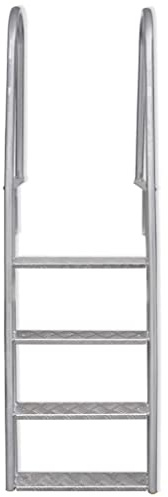 Genérico Escalera para Piscina/Muelle con 4 peldaños Aluminio 167 cm,Casa y jardín,Piscina y SPA,Accesorios para Piscinas y SPA,Escaleras y rampas de piscina-91197