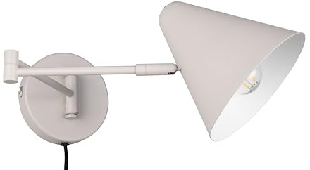 Trio Leuchten Wandleuchte Cosima 263970176, Metall Warm Grau, exklusive 1x E14, Flex Connect, flexibles Gelenk