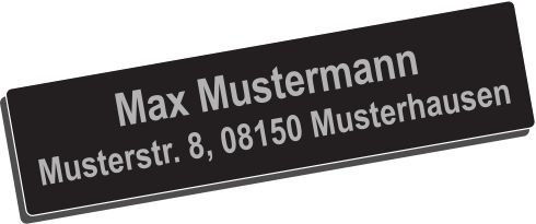 Adressschild ALU elox. 40x10mm mit hochwertiger Lasergravur inkl. Klebestreifen Drohnenkennzeichen
