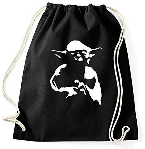 STYLETEX23 Yoda Turnbeutel Sportbeutel, schwarz