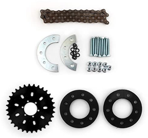 Bicycle Spoke Chain Wheel Bike Rear Wheel 32T Sprocket for Our Left Drive Motor Kit 16T Freewheel with Adapter for Motor MY1016Z (kit 3)