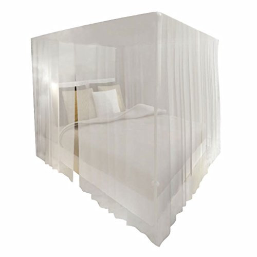 Festnight Set Zanzariere Quadrate da Letto Matrimoniale con Aperture 2 Pezzi