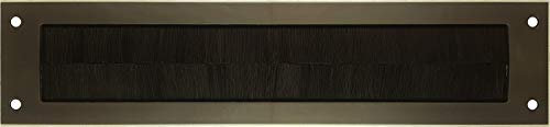 Brown 343mm Draught Excluder Interior Letter Box Cover - Plate Brush Strip Seal