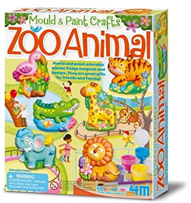 4M 404753 Mould & Paint-Zoo Animal, Multi