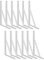 Heavy Duty Shelf Brackets Triangle Shelving Brackets Right Angle Wall Mounted Shelf Supporters White 6 Inch Set of 12