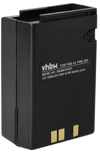 vhbw batteria sostituisce Yaesu/Vertex FNB-14, FNB-14H, FNB-12, FNB-12H, FNB-17, FNB-10, FNB-10H per radio (1000mAh, 12V, NiMH)