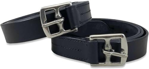 Avon Equine Steigbügel Leder Schwarz & Braun (116,8 cm bis 142,2 cm) (48 Zoll, Schwarz)