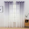 MIULEE Gardinen Transparent Vorhänge Farbverlauf Voile Sheer 2er Set Vorhang mit Ösen Dekoschal Fensterschal für Schlafzimmer und Wohnzimmer 245 cm x 140 cm(H x B) Lila weiß