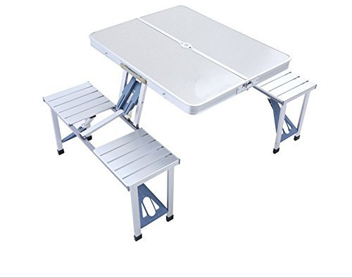 Campingstuhl Outdoor Klapptisch und Stuhl Aluminium tragbaren Tisch Set Camping Camping Picknicktisch, Faltdesign Für Camping, Im Freien