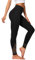Yvette Sport Leggings Damen high Wasit mit Mesh, 72F Faser Blickdicht Sporthose Yogahose, Schwarz, 3XL