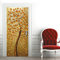 A.Monamour Türtapete Selbstklebend Türfolie Türposter 3D Baum Mit Goldenen Blumen Moderne Abstrakte Kunst Vinyl Folie Türdeko Tapete Wandbild Türaufkleber Türtattoo 85 x 215 cm
