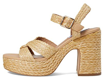 Steve Madden Damen Carisma Sandale mit Absatz, Natürlich, 41 EU