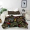 ANHOPE Gamer Duvet Cover Set Soft Lightweight 3 Piece Bedding Set with 2 Pillowcase Video Game Gamepad Controller Print Pattern Kids Boys Girls Teens Gaming Quilt Cover with Zipper Double
