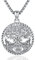 Wikinger Kette Herren 925 Sterling Silber ViKing Halskette Nordischer Mythologie Amulett Anhänger Wikinger Schmuck Frauen Damen