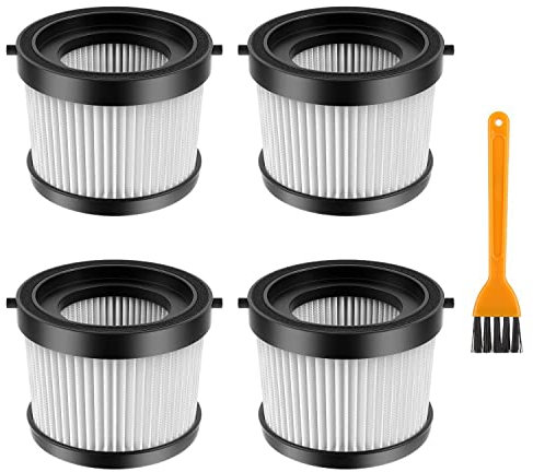 4 Stück HEPA-Filter-Ersatz für DEWALT DCV501HB 20 V kabelloser Handstaubsauger, Teile mit schwarzer Dichtung, waschbar und wiederverwendbar, im Vergleich zu Teil DCV5011H