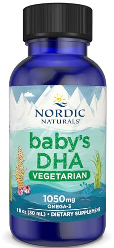 Nordic Naturals, Vegetarian Baby-DHA, 30ml, 262,5mg Omega-3 je Dosis, Geschmacksneutral, Vegetarisch, Glutenfrei, Sojafrei, GMO frei