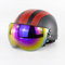 MAUWEY Anti Fog Motorrad Helm Visier Für Visera Flip Up Bracket 3 Knöpfe Bubble Capacetes Windschutzscheibe Helmteile Universal Bubble Visor W Shape Open Face (Color : 5)