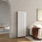 Heilmetz 1600 x 600mm Vertical Radiator White, Tall Column Radiators Double Designer Oval Panel Radiator Modern Heater Central Heating Radiator