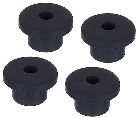 sourcing map 4 Stück Kabeldurchführung Gummitülle Dia 15mm x ID 6mm x H 14mm Rund Wasserdicht Kabeltüllen Gummistopfen Durchgangstüllen Kabelschutz für Elektrogeräte Kabel Draht, Schwarz