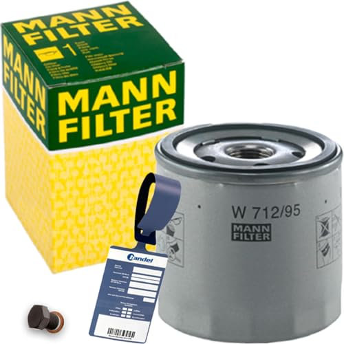 BandelOne enthält Mann Filter Öl-Filter Ölwechselset passend für A3 8V Caddy 4 Golf 7+8 Up
